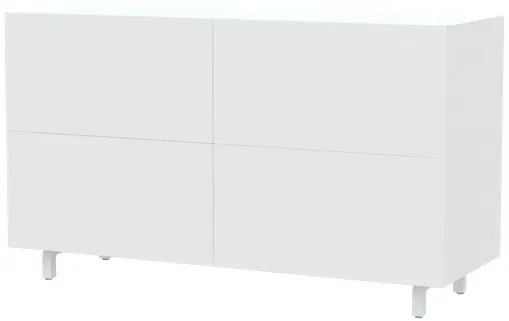 Hvidt skab med hævesænkebord